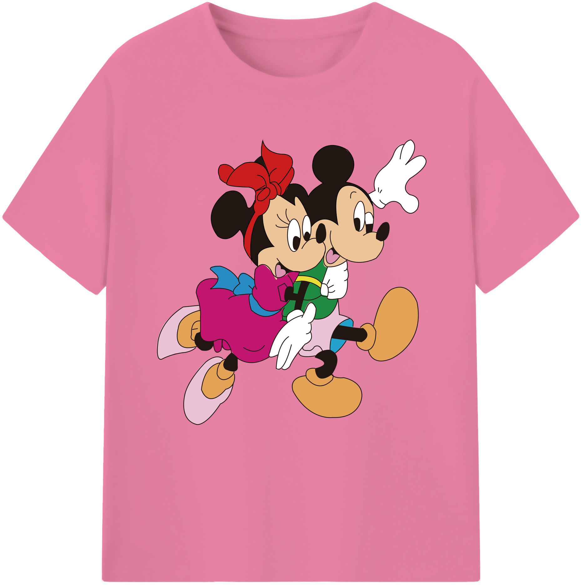（画像用） ミッキーマウス Mickey Mouse 綿100％半袖Tシャツ（フロントプリント）